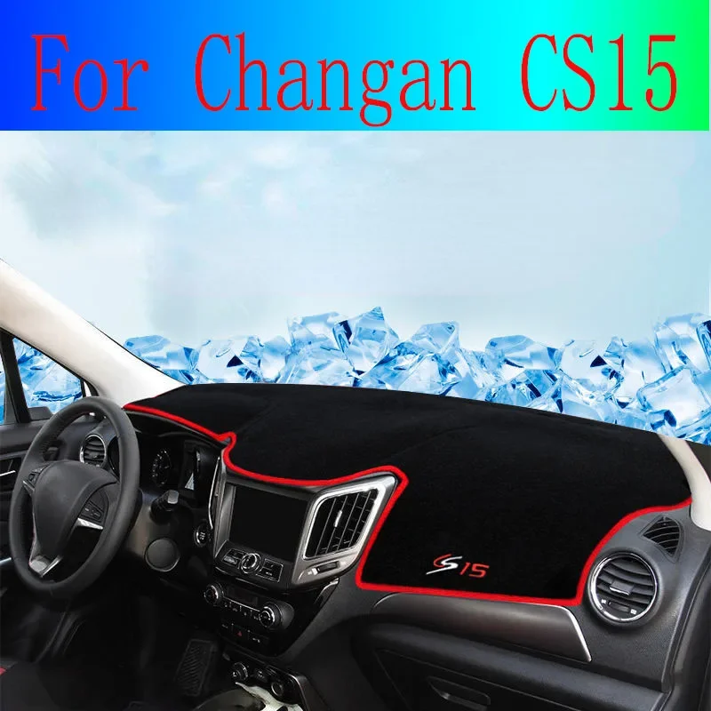 For Changan CS15 Car Dashboard Cover Mat Sun Shade Pad Instrument Panel Carpet ANti-UV Accessories 2016-2018 2019 2020 2021 2022