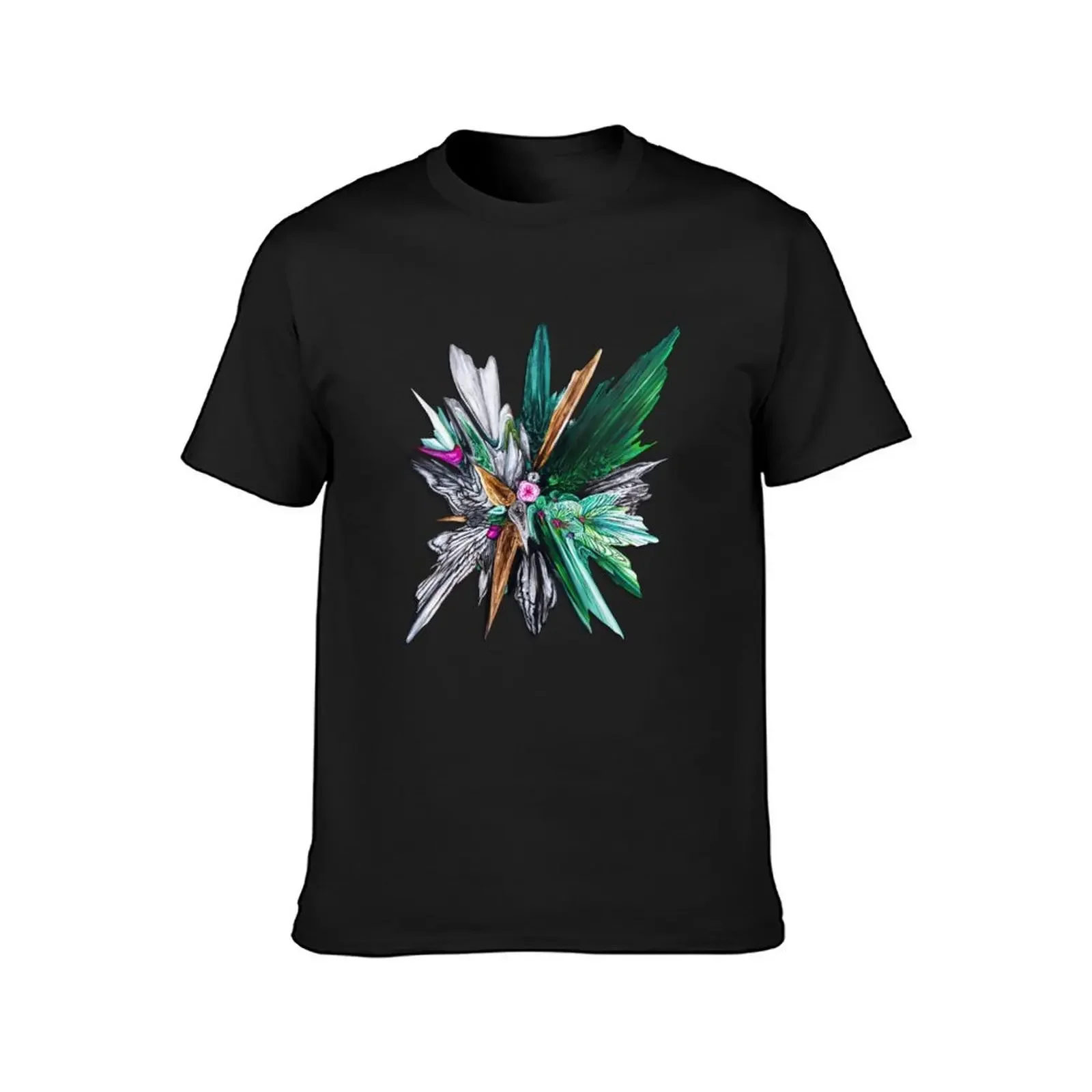 Green Orchid Glitch T-Shirt custom t shirt summer clothes sports fans cotton t shirt men