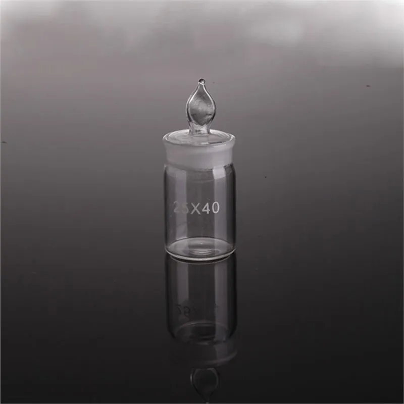 2pcs 25x40mm Glass Weighing Bottle In Low Form Glass Weighing Specific Gravity Bottle