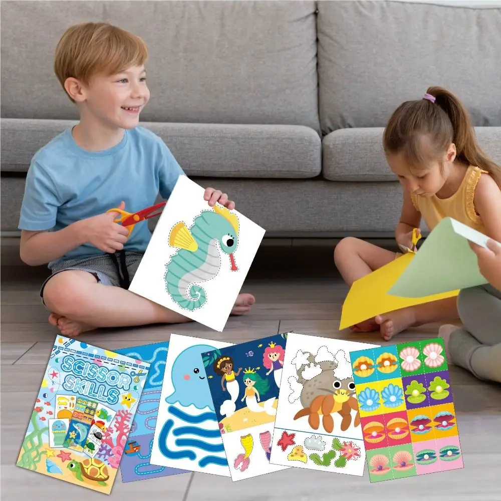 Papierowe dzieci Książka do wycinania papieru Zabawki 3D Wzór zwierzęcy Sztuka Nauka Przedszkole Puzzle Papier Kreskówka Edukacyjna