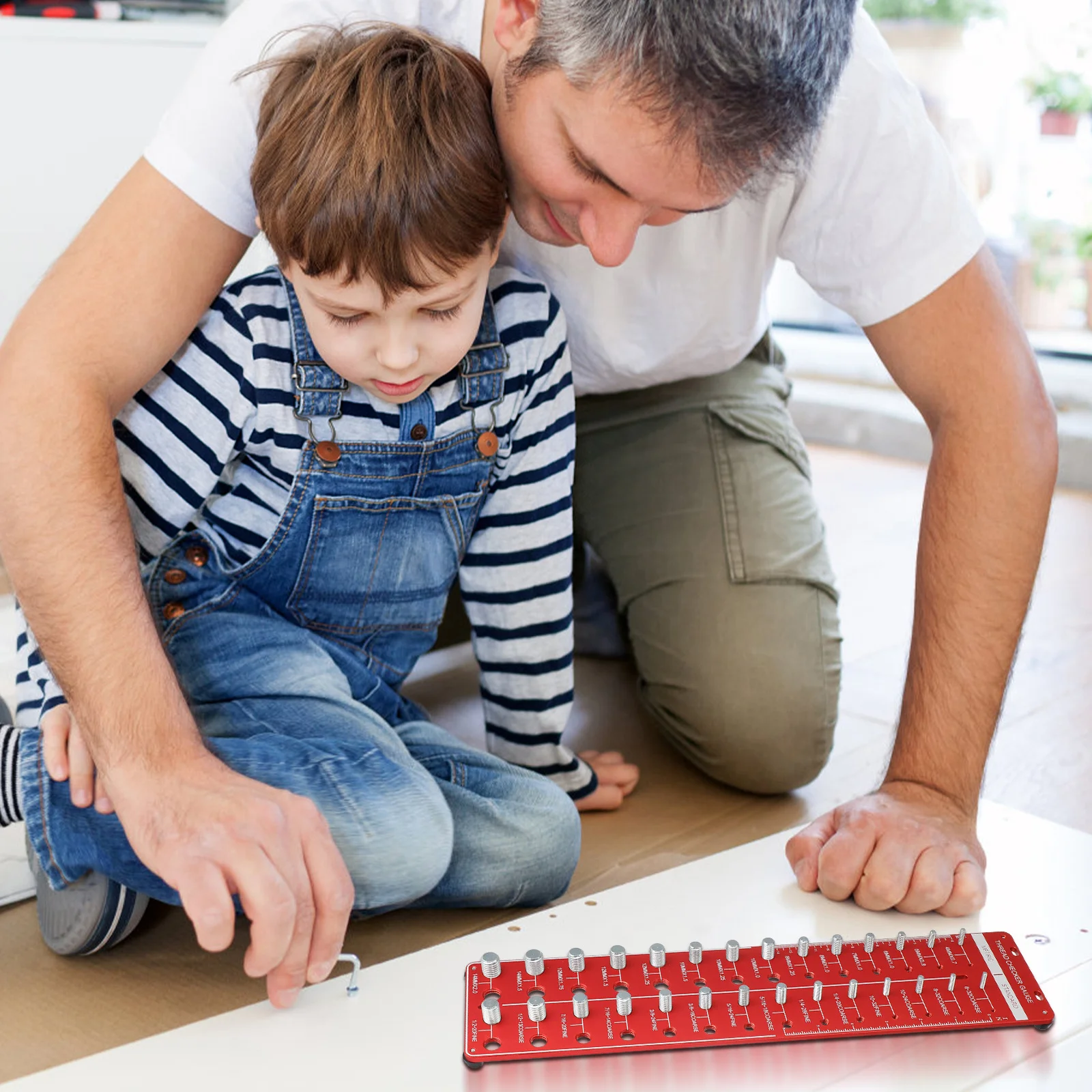 

Aluminum Thread Checker Gauge Compact Screw Size Measuring Tool for Bolts Nuts Easy to Use and Store Thread Checker