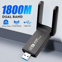 WiFi 6 AX1800 USB 3.0 Adapter Dual Band 2.4G/5Ghz USB Receiver Dongle 1800Mbps Wifi Network Card Antenna Wireless For PC Laptop