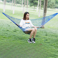 Hammock outdoor swing mesh field adult thick nylon rope indoor home bedroom sleeping hanging chair rocking bed