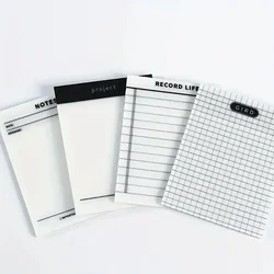 1PC Transparent PET Sticky Note Pad, Waterproof Grid Lined Memo Pad Stickers for School Students, Office Supplies