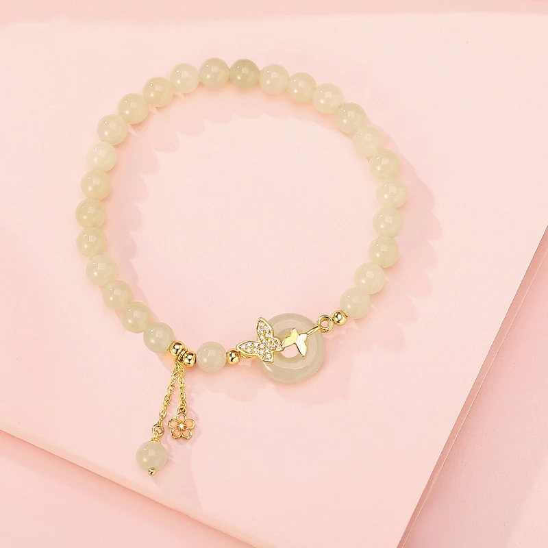 Fashion Style Butterfly String Women S925 Sterling Silver Small Peach Blossom Bracelet Small Design Gift Girlfriend Jewelry