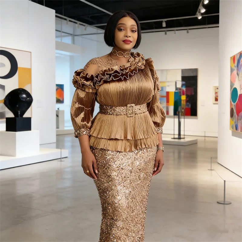 

Африканские вечерние платья для женщин: облегающие, с рюшами, из ткани Анкара, с пайетками, элегантные, в стиле дашики, турецкие, мусульманские, свадебные, вечерние платья