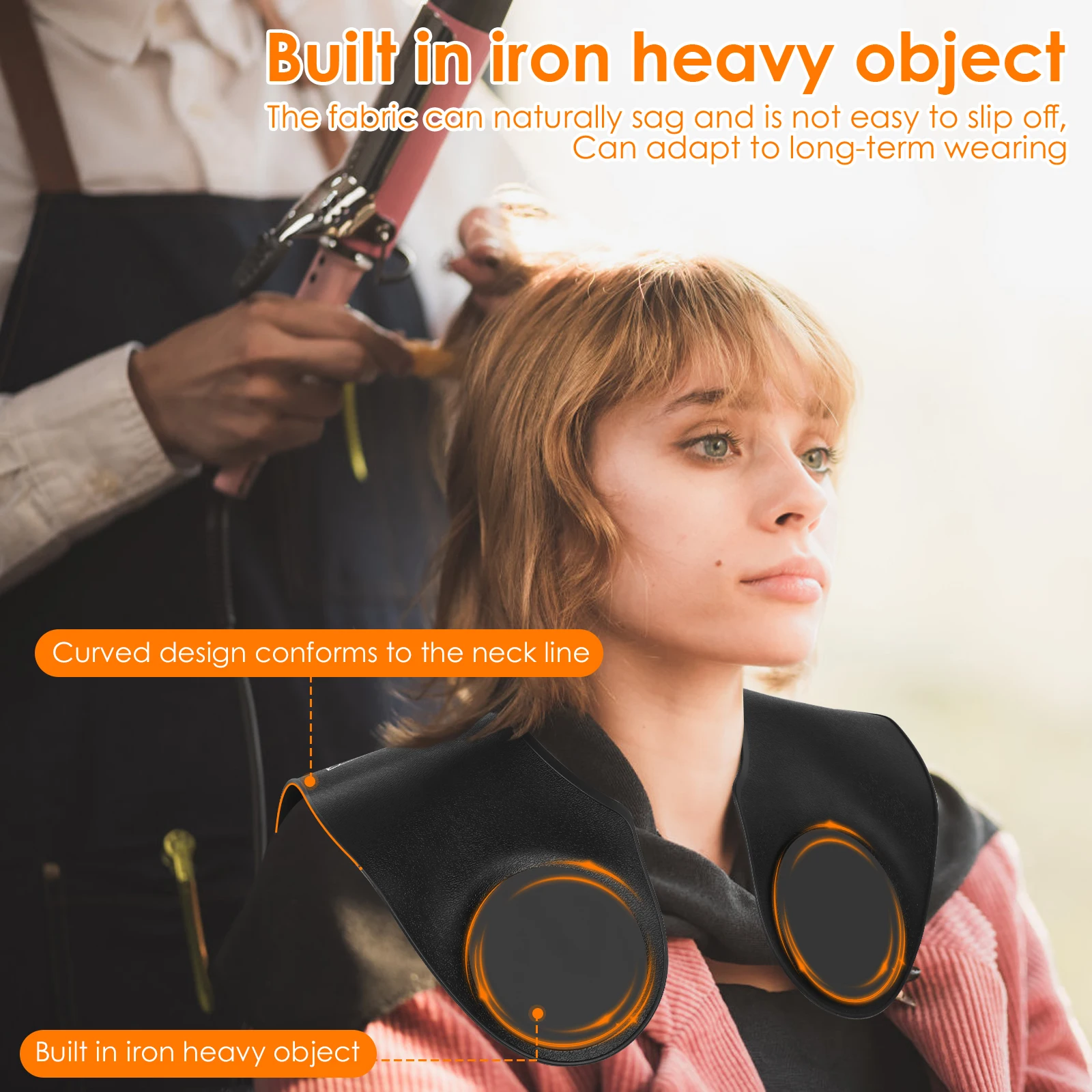 2 قطعة طوق قص الشعر سيليكون المرجح حلاقة الرقبة التفاف المحمولة الحلاق قص الشعر وسادة لصالون الحلاق للحلاق #4