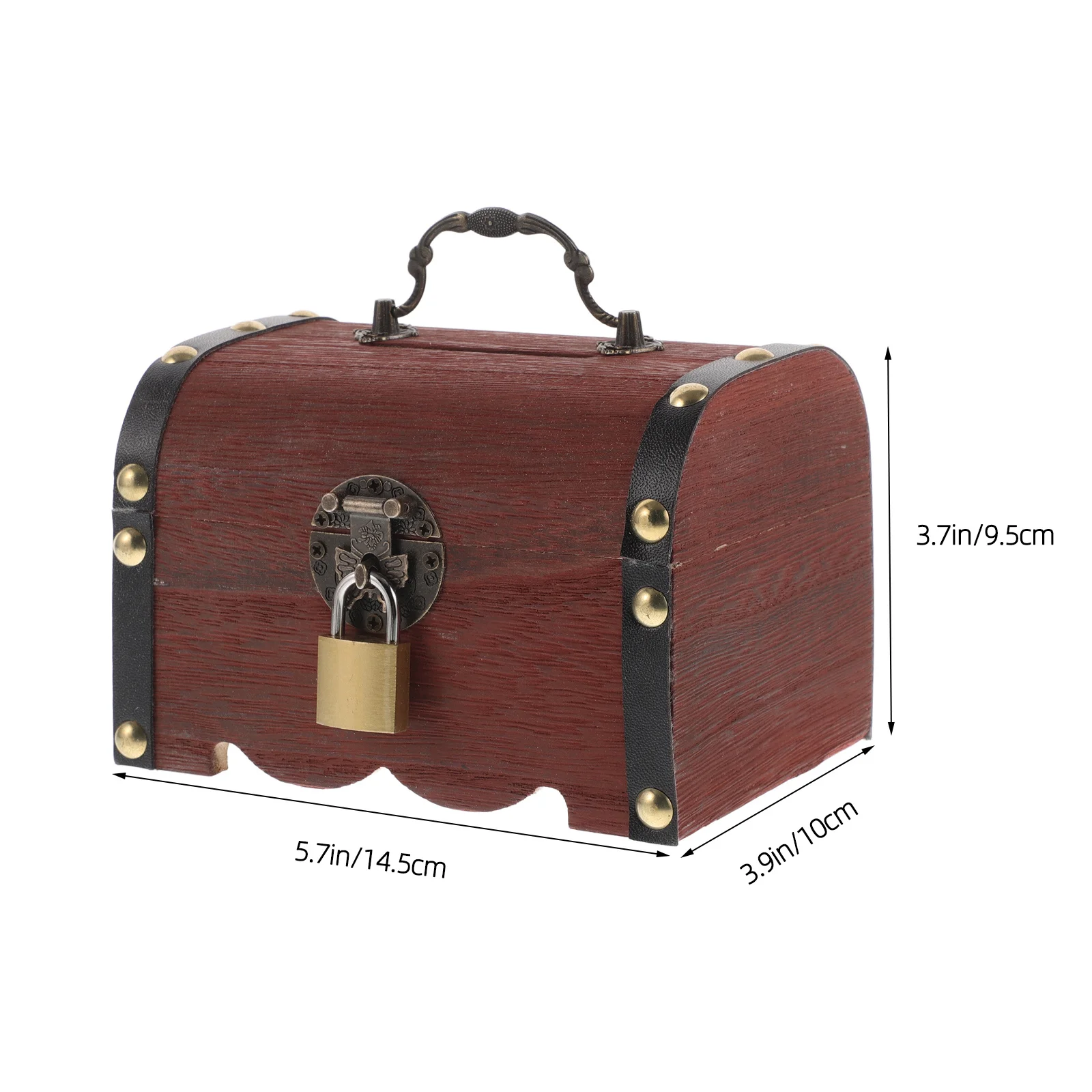 나무 보물 상자 잠금 저금통 어린이 대용량 돈 저금 상자 창의적인 선물 어린이용 나무 보물 상자