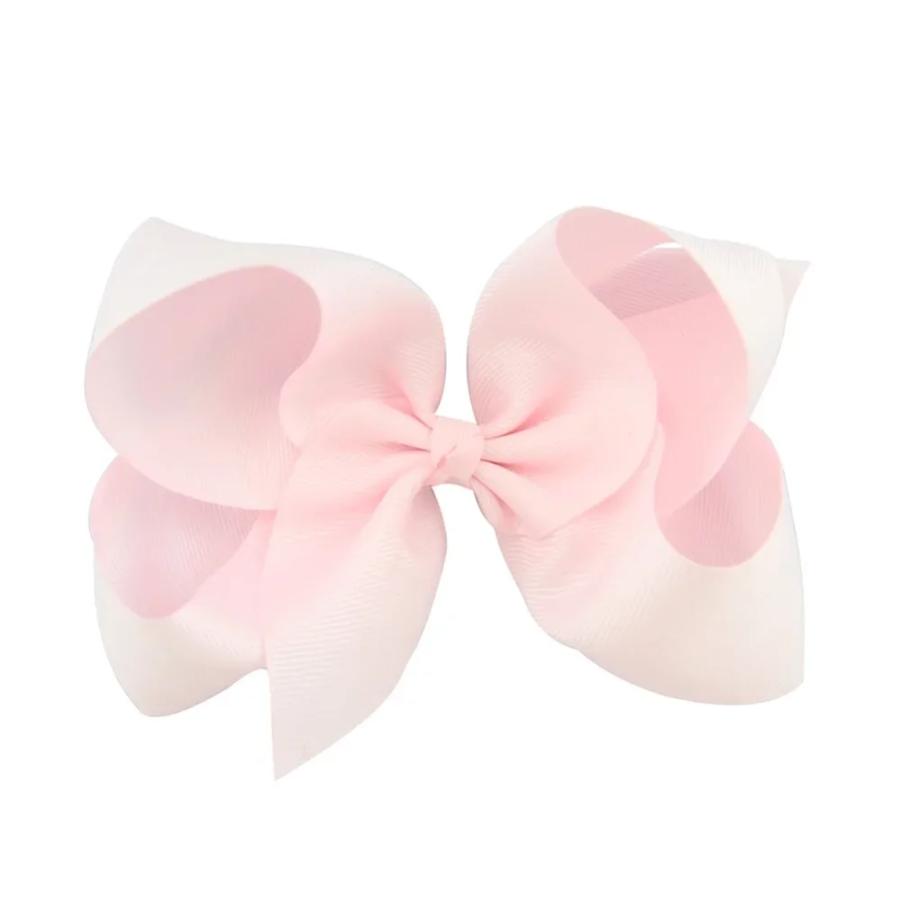 6 Inch Big Grosgrain Ribbon Solid Hair Bows with Clips Girls Kids Hair Clips Headwear Boutique Accessories  Hair Bows