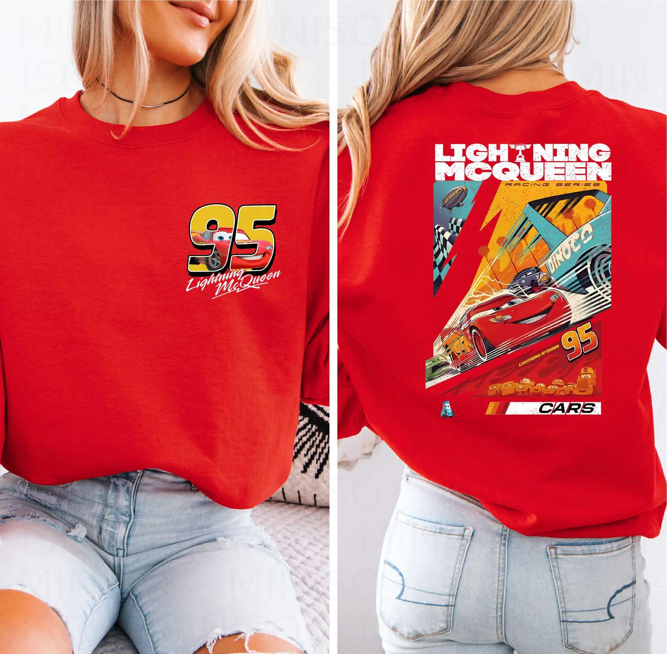 Cars Ligthning Mcqueen Piston Cup Sweatshirt Lightning Mcqueen Shirt Rusteze Cars Shirt Cars T-Shirt WDW Cars Matching Shirt