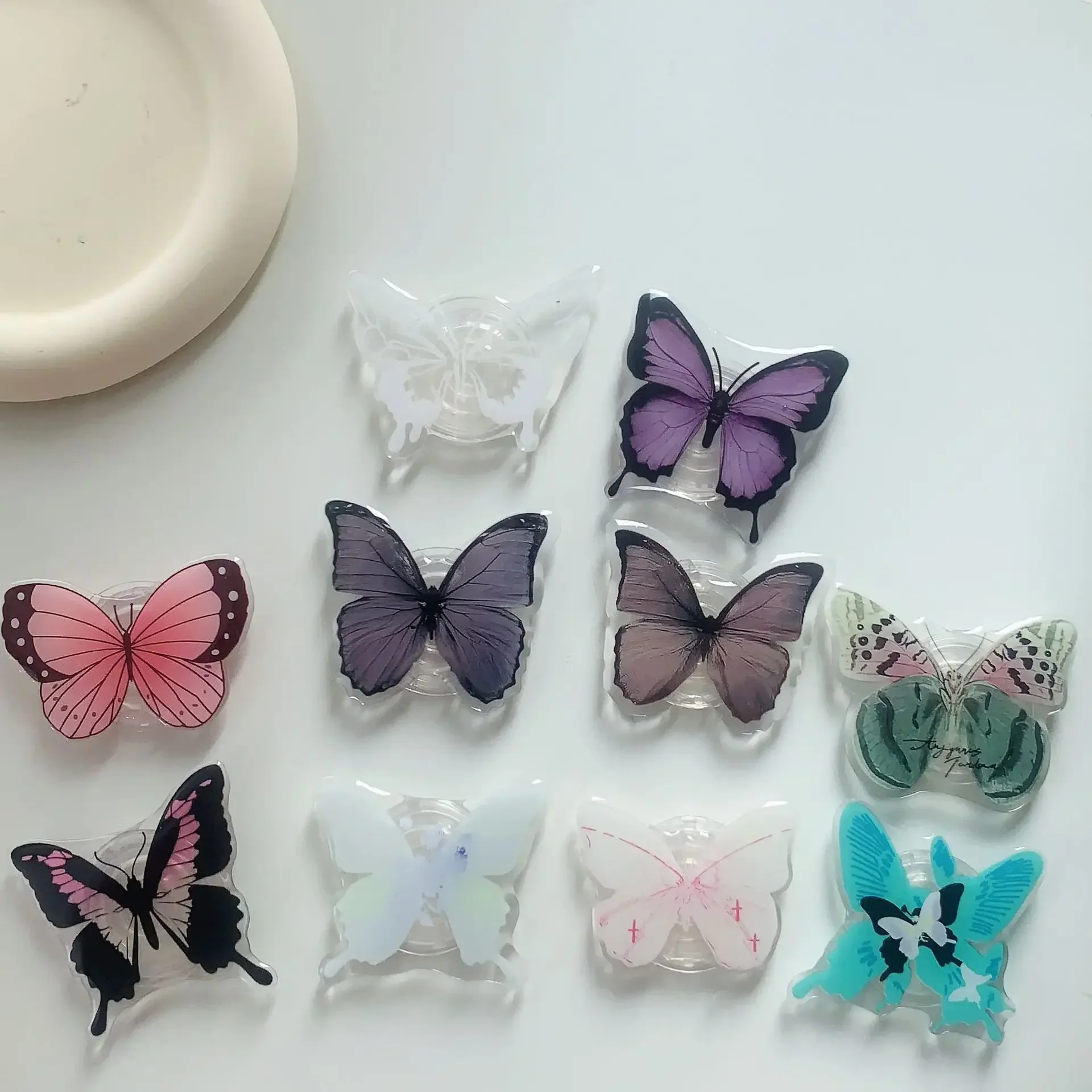 

1 шт., милая подставка для подушки безопасности для девочек-бабочек для IPhone, Android, мобильных телефонов, автомобильного рабочего стола, ленивый кронштейн, украшение для чехла для телефона