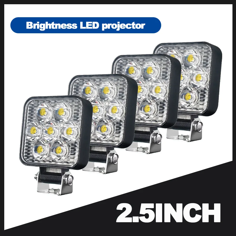 

12V 24V Auxiliary Work Light Lights 7SMD for Jeep Truck Car SUV ATV Barra LED Headlights 4X4 Motorcycle Off Road Barra Spotlight