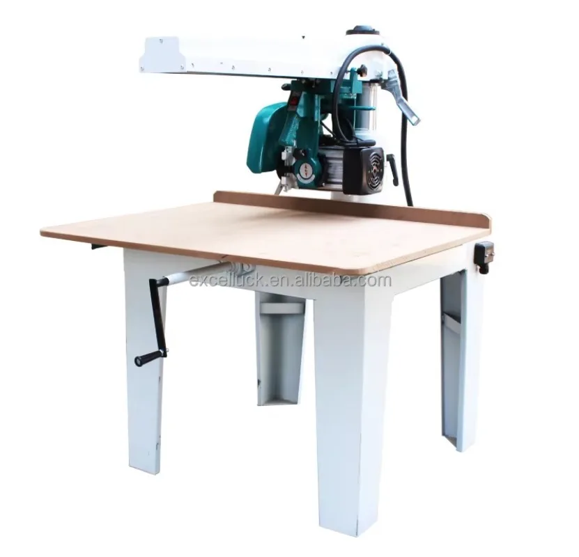 Tablero de madera para carpintería, mesa Circular, inclinación Vertical, tipo péndulo, sierra de brazo Radial, cortadora, sierras CE