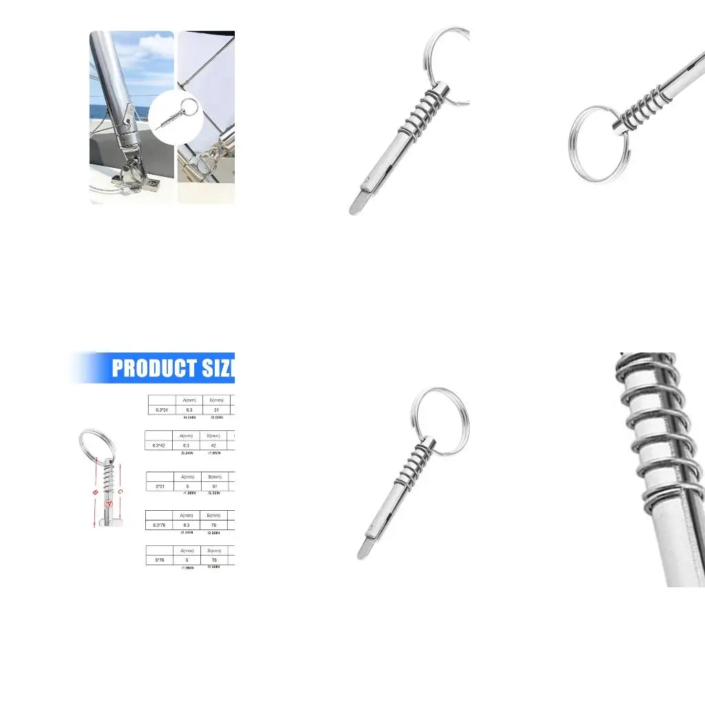 

Heavy Duty Marine Safety Pin Made Of 316 Stainless Steel Marine Hardware Quick Release Pin Universal For Yacht Rigging