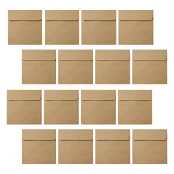 100 pçs envelopes quadrados cartão kraft envelopes pacotes sacos rack de presente pequenas chaves de dinheiro de papel