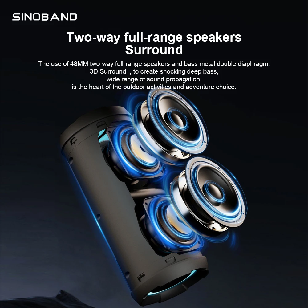 XDobo Sinoband Challenger 50W high-power Bluetooth speaker portable subwoofer stereo multimedia wireless Bluetooth speaker