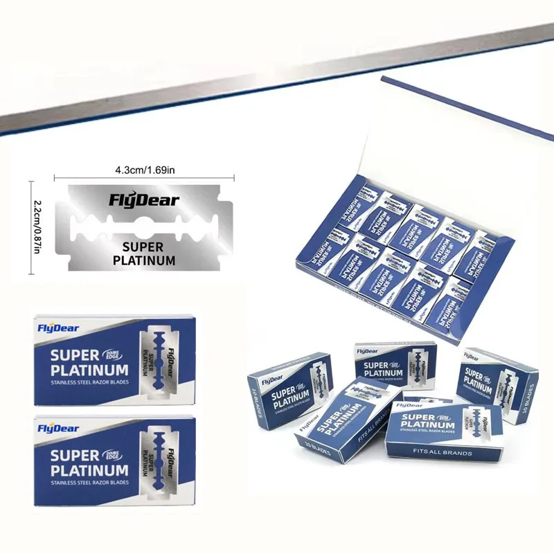 

10/20/30/40/50/60 шт. лезвие из нержавеющей стали для Т-образной бритвы ультратонкое двустороннее лезвие ручное лезвие для бритвы для мужчин