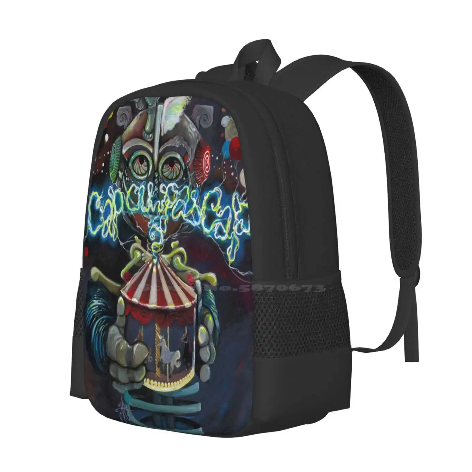 Cap Ou Pas Cap Bot ( I Dare You ) Large Capacity School Backpack Laptop Bags Robots French Cinema Double Dog Dare Carnival