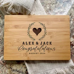 Custom Wood Cutting Board Housewarming Gift Engraved Bamboo Cutting Board Wooden Chopping Board Wedding Kitchen Decoration