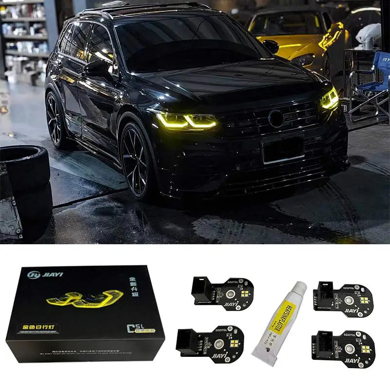 

1473000168 1473000167C0 J ONE FOR VOLKSWAGEN TIGUAN L HEADLIGHT DRL YELLOW DAYTIME RUNNING LIGHT MODULE CSL STYLE LED BOARD