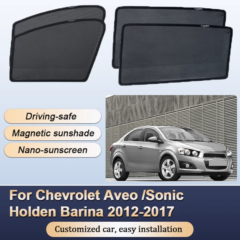 

Sun Shades For Chevrolet Aveo Sonic T300 Holden Barina Sedan 2012-2017 Sunshades Magnetic Privacy Protection Visor Accessories