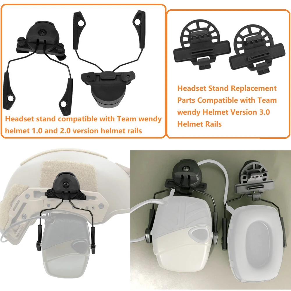 

Tactical Headset Stand for Team Wendy 1.0,2.0,3.0 Version Helmet Rail for Howard Impact Sports Airsoft Electronic Shoot Headphon