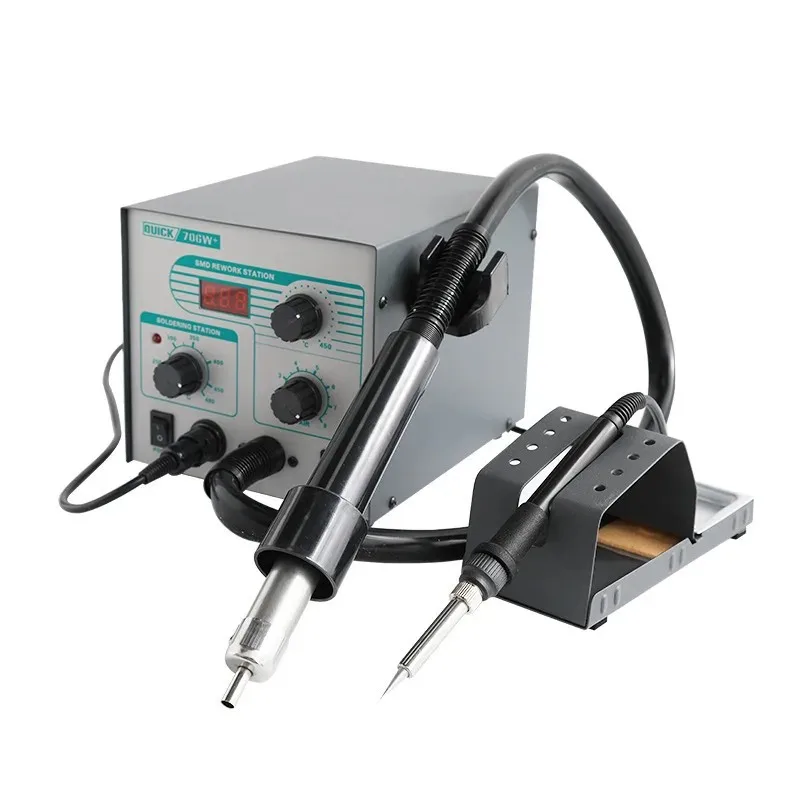 Professional intelligent Quick hot air gun soldering station, 580W Quick 706W+ soldering station hot air gun, soldering iron