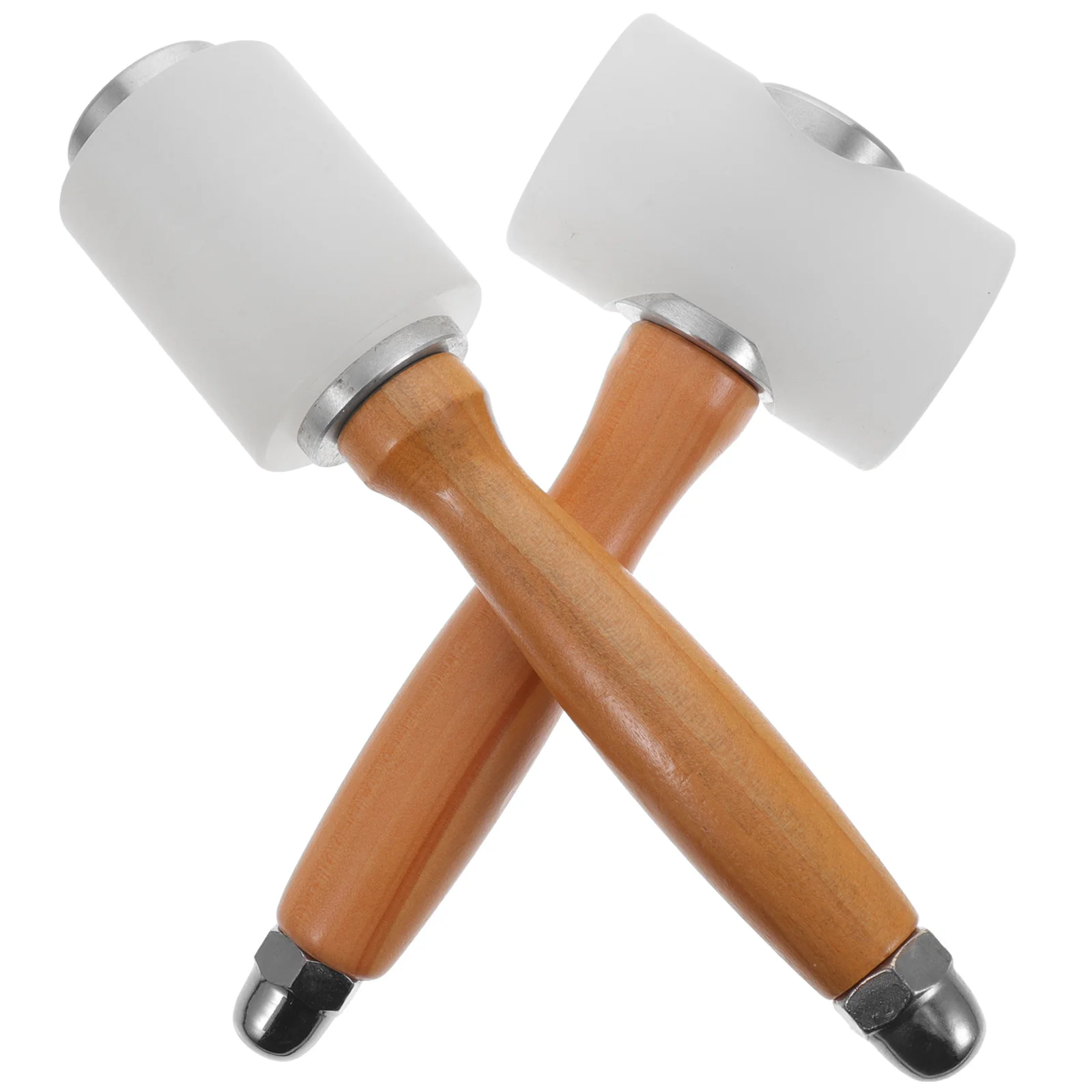 

2pcs Carving Hammer Nylon Head Wood Handle Non-Slip Mallet For Diy Crafting Furniture Installation Tools