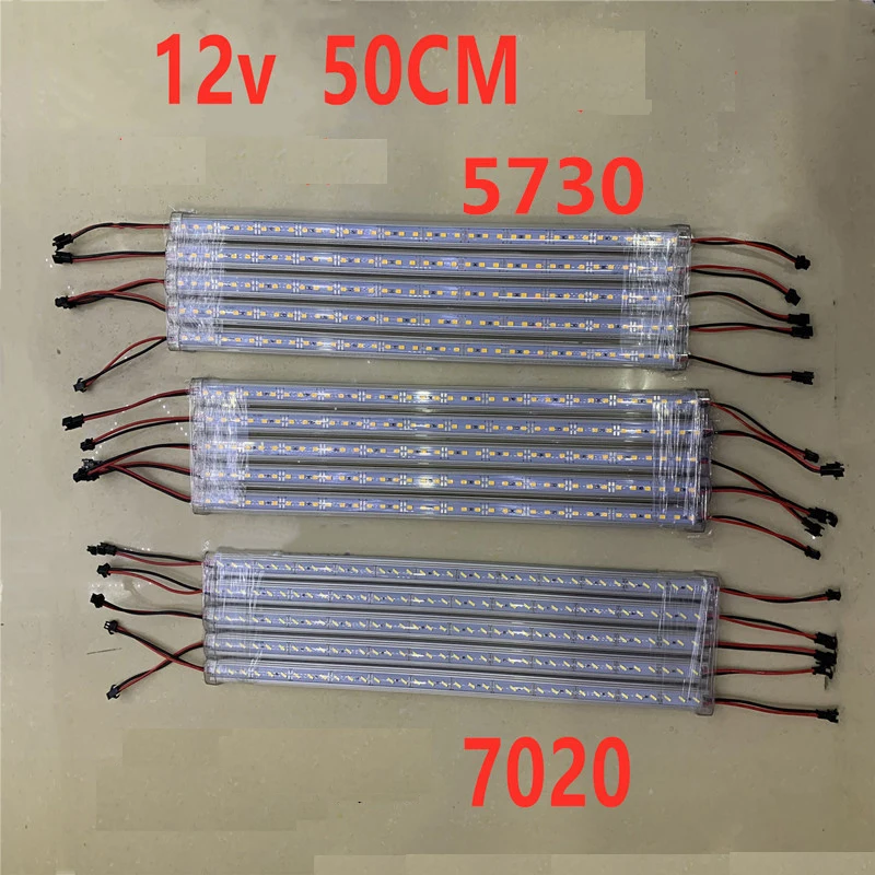 5pcs 50cm 12v 24v Led Hard Strip Led Rigid Bar Led Tube Light 5730 7020 Male Female ConnectionCar Cabinet 3000k 6000k 6500k