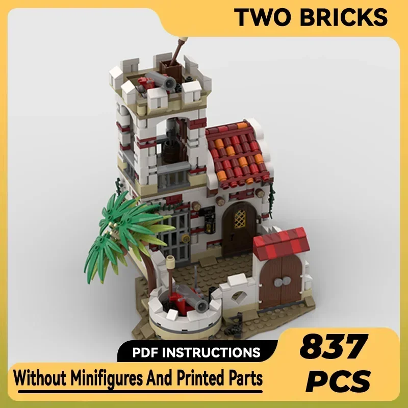 

Moc Building Bricks Military Castle Model Little Fortress Technology Modular Blocks Gifts Christmas Toys DIY Sets Assembly