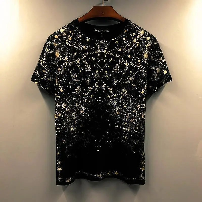 

Trendy Handsome Personality Gestational Loose Crewneck Short-sleeved T-shirt Men's and Women's Couple Fashion Brand Summer Top