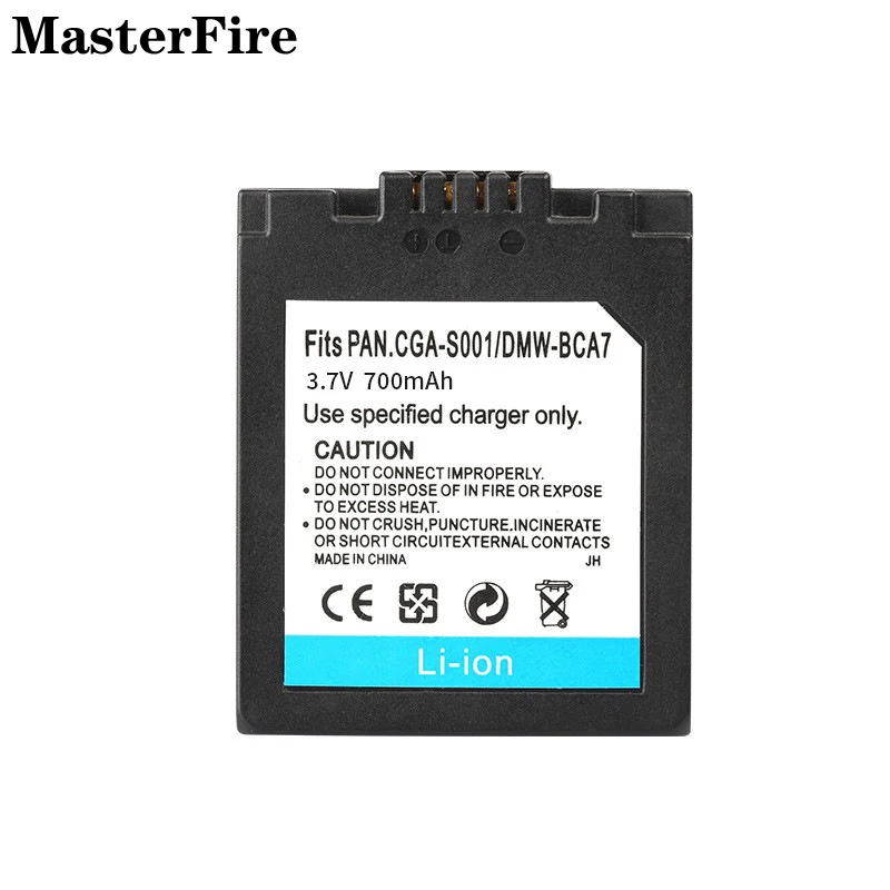 파나소닉 루믹스 DMC-FX1EG, DMC-F1PP, DMC-F1S, DMC-FX5 셀용 도매 CGA-S001 S001E DMW-BCA7 3.7V 700mah 교체용 배터리