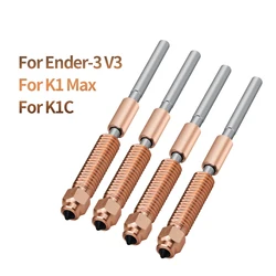 K1C All-in-one Nozzle Bimetal Copper Brass Nozzle 0.4/0.6/0.8mm For Ender 3 V3 K1 Max High Flow Hotend Nozzle