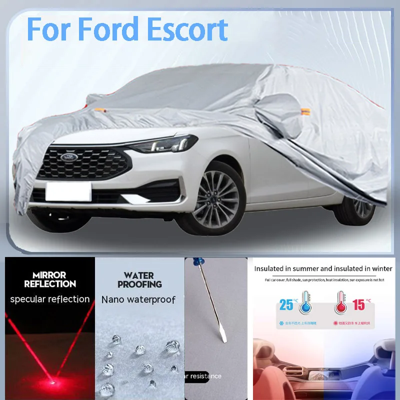 

For Ford Escort Full Car cover with UV protection and Winter Insulation roles,Rainproof,Snowproof Ati-frost properties.