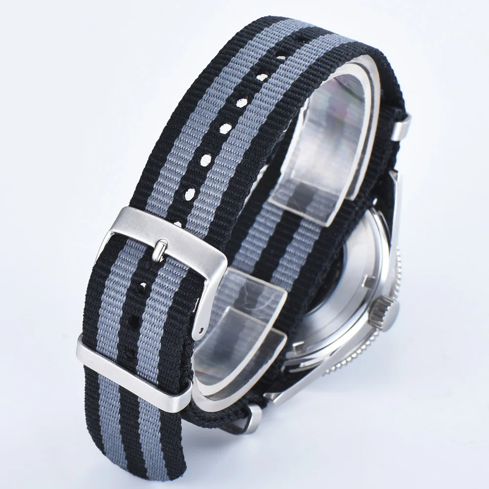41mm Customized Men's Business Luxury Watch NH35A miyta8215 Auto Movement Sapphire Glass Nylon Strap Waterproof