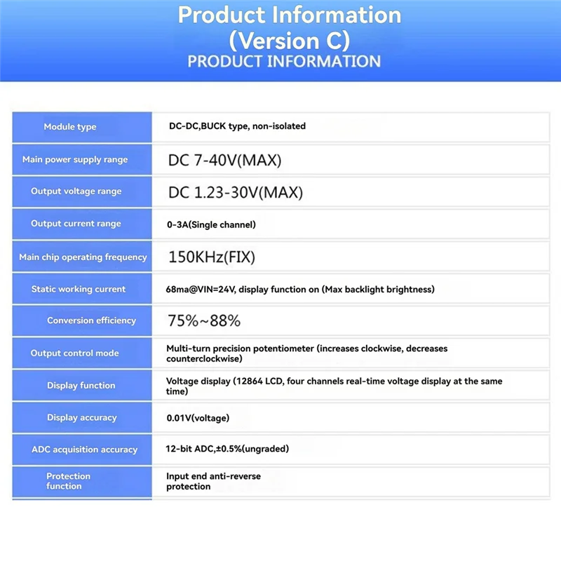 AA60-LM2596 다중 채널 스위치 전원 공급 장치 전원 모듈 DC-DC 항고혈압 디지털 전원 모듈 DC1.5V-30V
