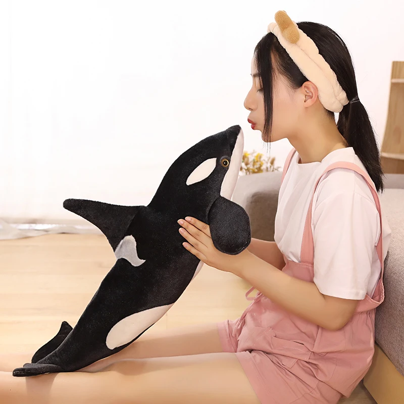 

50 см имитация Кита-убийца, плюшевые игрушки, мягкая кукла Orcinus Orca, рыба, акула, мультяшная мягкая подушка для сна, подарок для детей и мальчиков