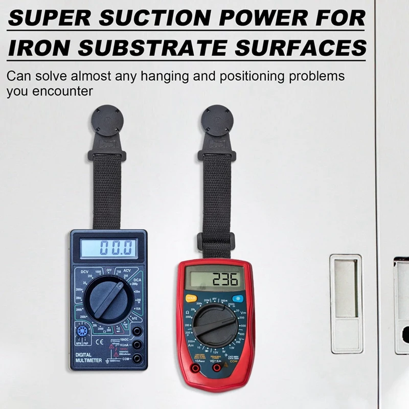 2 Stück Magnet Kleiderbügel Kit Magnet und Kleiderbügel für Multimeter Meter Hänge set starkes Multimeter Riemen Anhänger langlebig