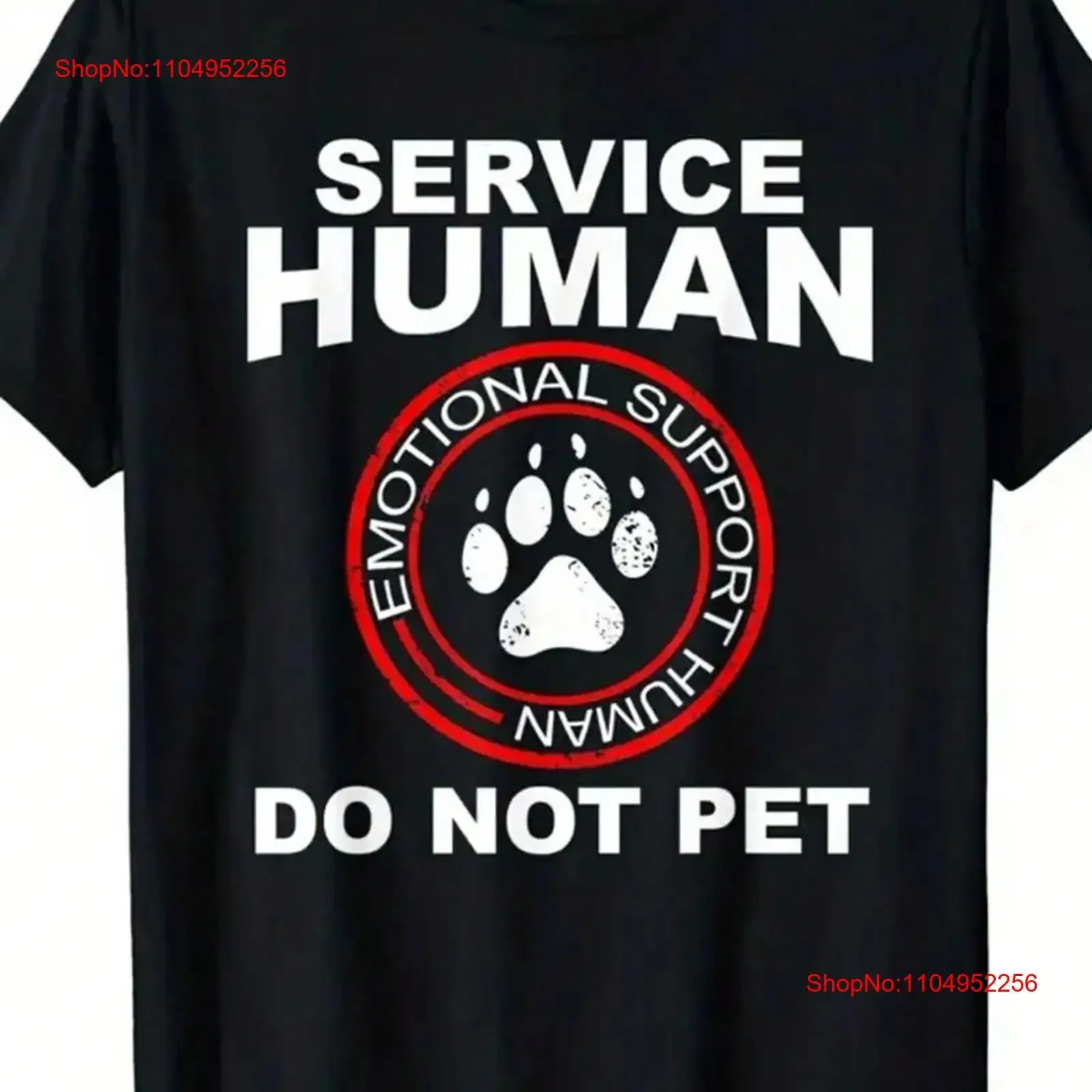 

Fun Dog Owner Emotional Support Black Cotton T Shirt Comfortable C vintage Washed Casual designer clothes Versatile Stylish