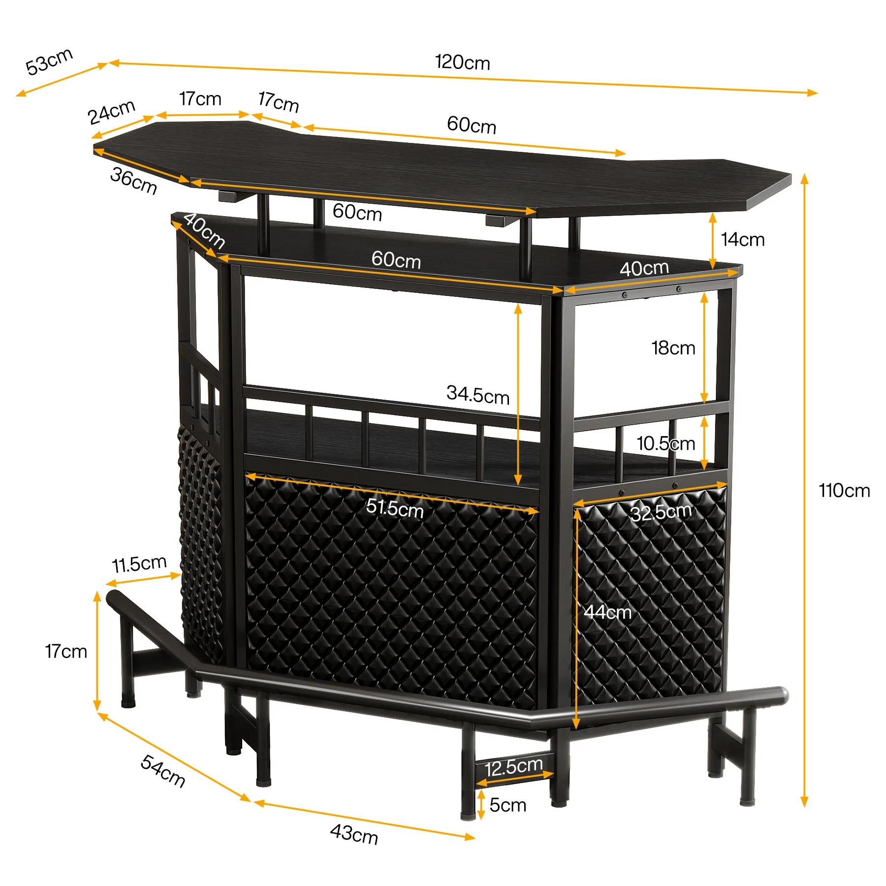 Bar table, industrial-style American bar, work register, integrated front desk, reception desk, bar, overseas warehouse