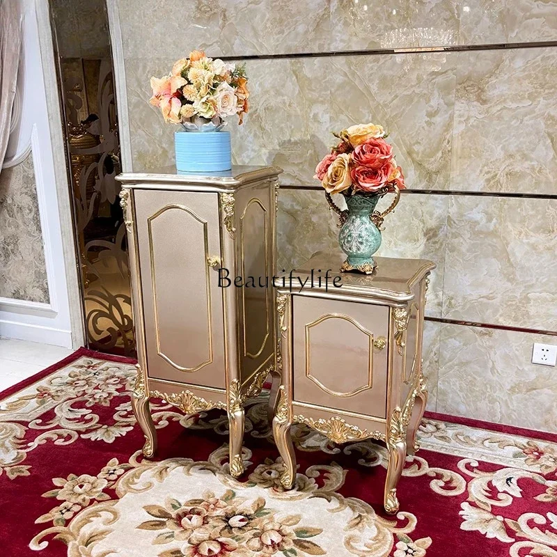 

yj21 French solid wood flower stand combination, European luxury living room carved objects floor-to-ceiling neoclassical flowe