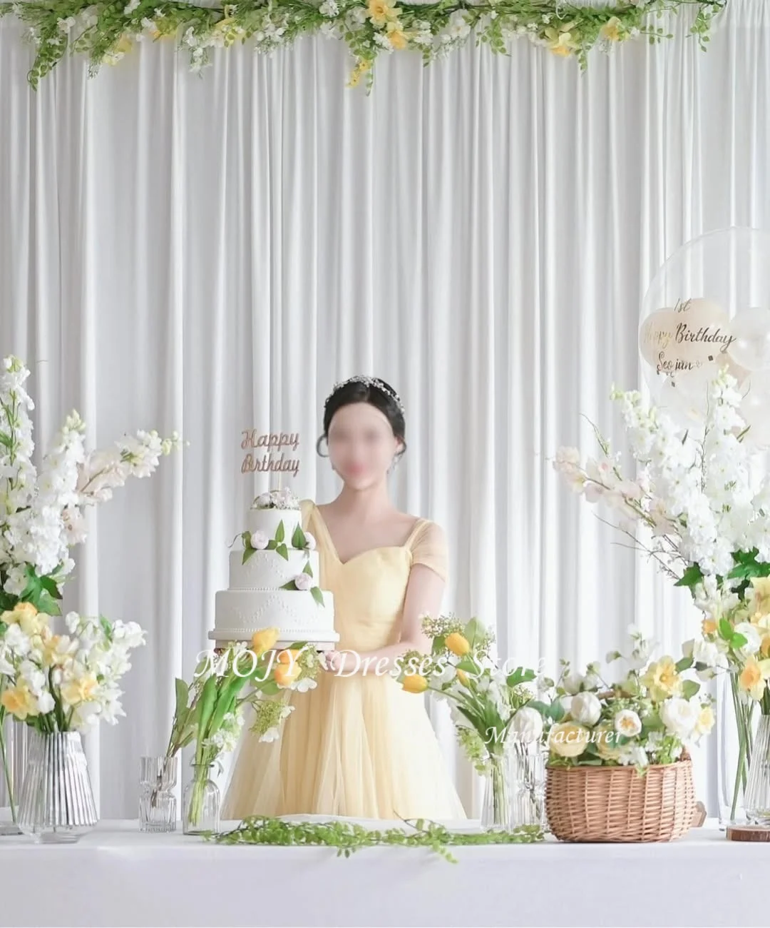 Mojy Fee Prinses Trouwjurken Mouwloze Strik Applicaties Bruidsjurken Formele Korea Trouwjurk Fotoshoot Aangepast