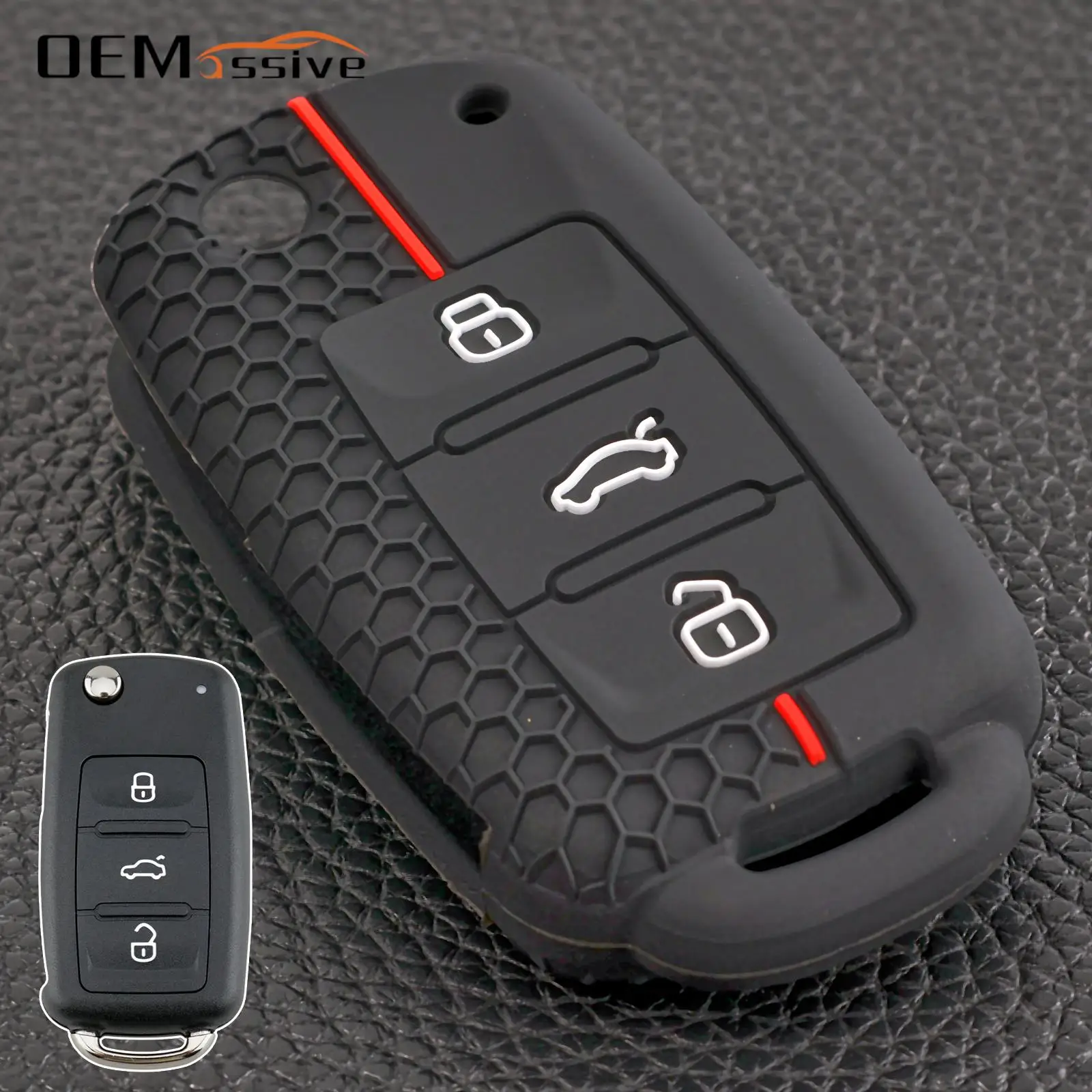 Flip Remote Key Case Cover Protector 3 Button For Volkswagen Golf Polo Beetle Cabriolet Transporter Scirocco Sharan Skoda Seat