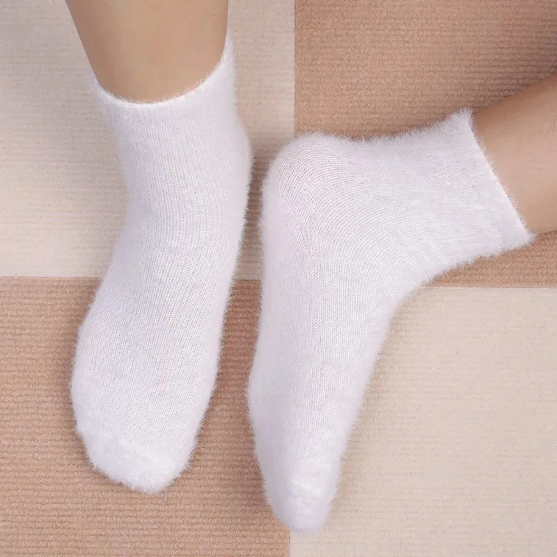 1/3pairs Lovely Mink Velvet Socks for Women Girls Autumn and Winter Elastic Thermal Coral Velvet Sleep Plush Floor Plush Socks