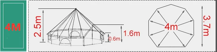 Cotton Waterproof Yurt Rain Proof Wind Resistant Warm Tent Outdoor Hiking Survival In Wild Explore Portable Camping Indian House