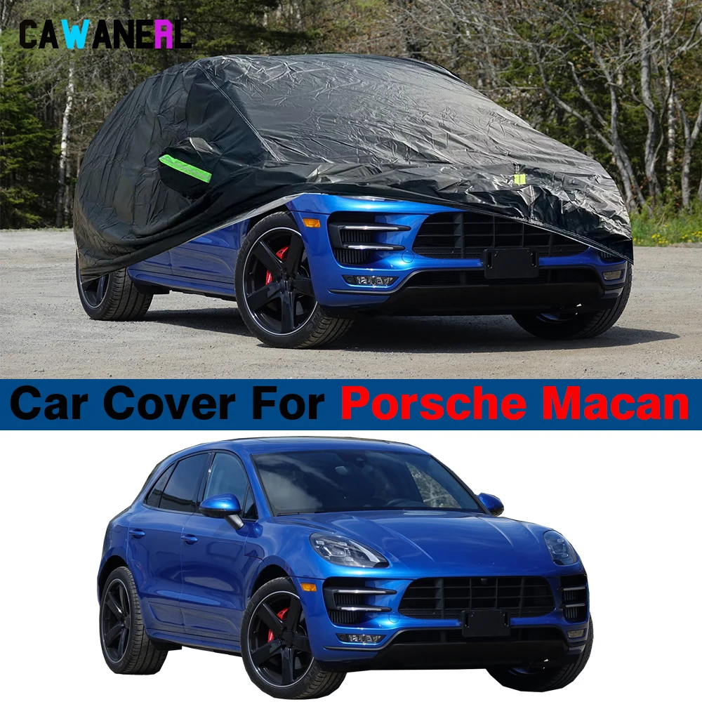 Full Car Cover For Porsche Macan 2014-2025 Waterproof SUV Anti-UV Sun Snow Rain Wind Dust Prevent Cover All Weather Suitable