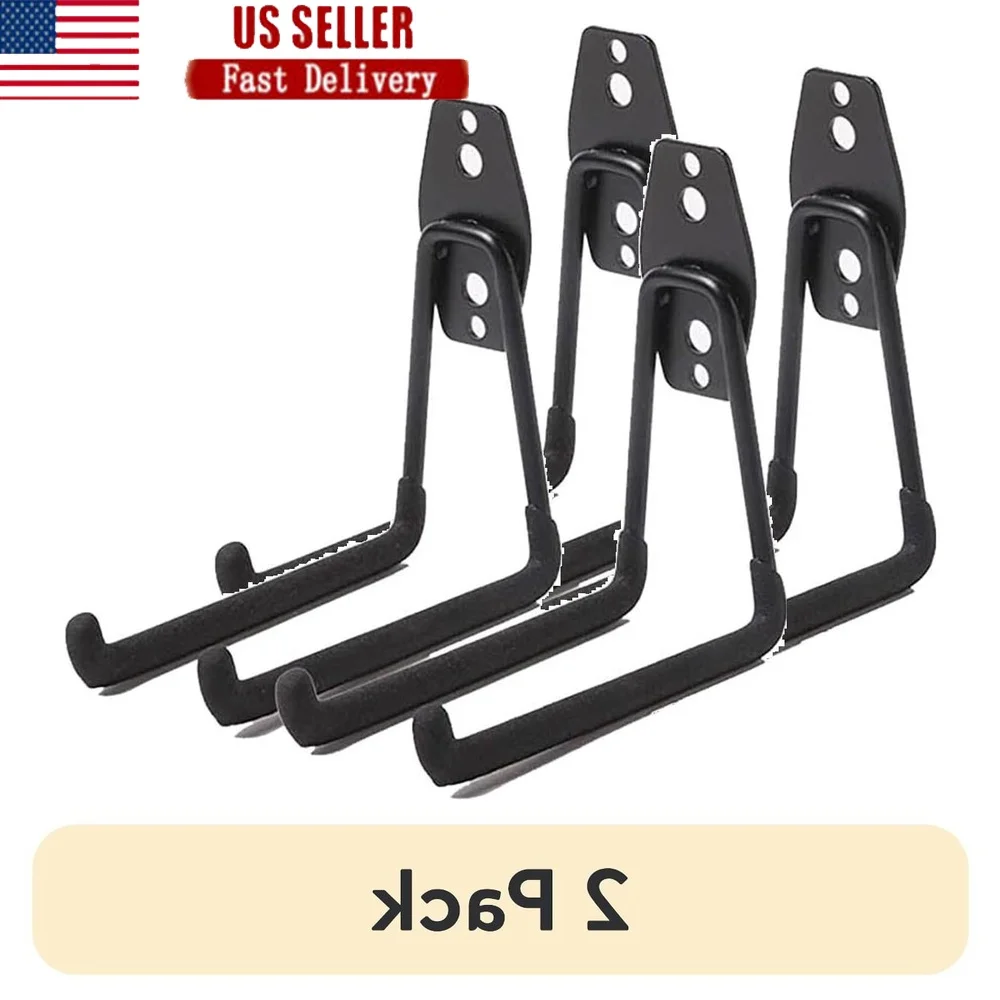 

8-Pack Heavy-Duty Wall-Mount Storage Hooks Non-Marring Vinyl Coated Tool Organizer with Mounting Hardware Ideal Garage Shed Home