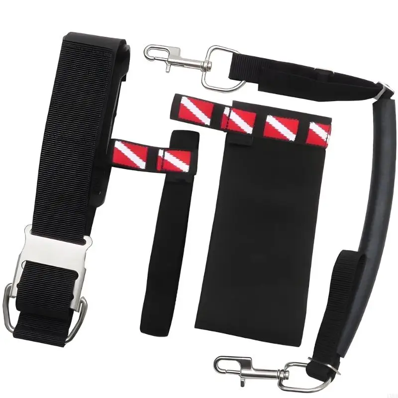 technical-diving-tanks-strap-set-with-nylon-webbing-metal-clip-and-cylinder-band-4xbb