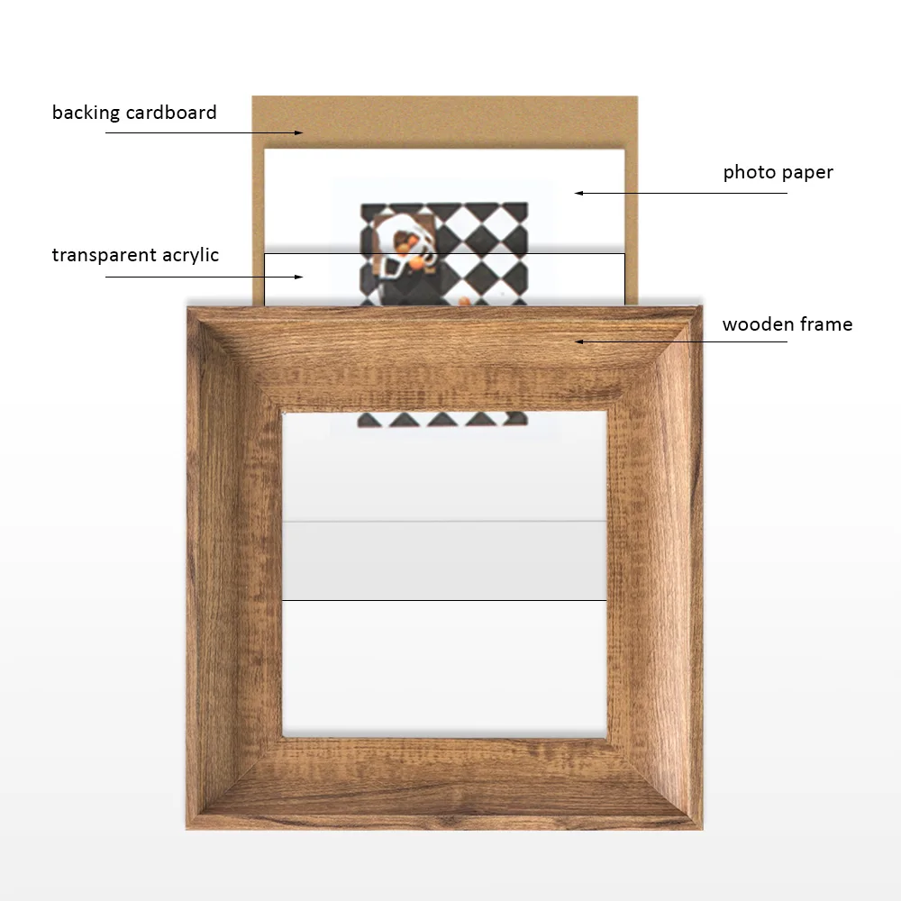 Square 6-inch Picture Frame Wall Hanging Creative Photo Frame Horizontal And Vertical Home Decoration Ornaments Photo Frame