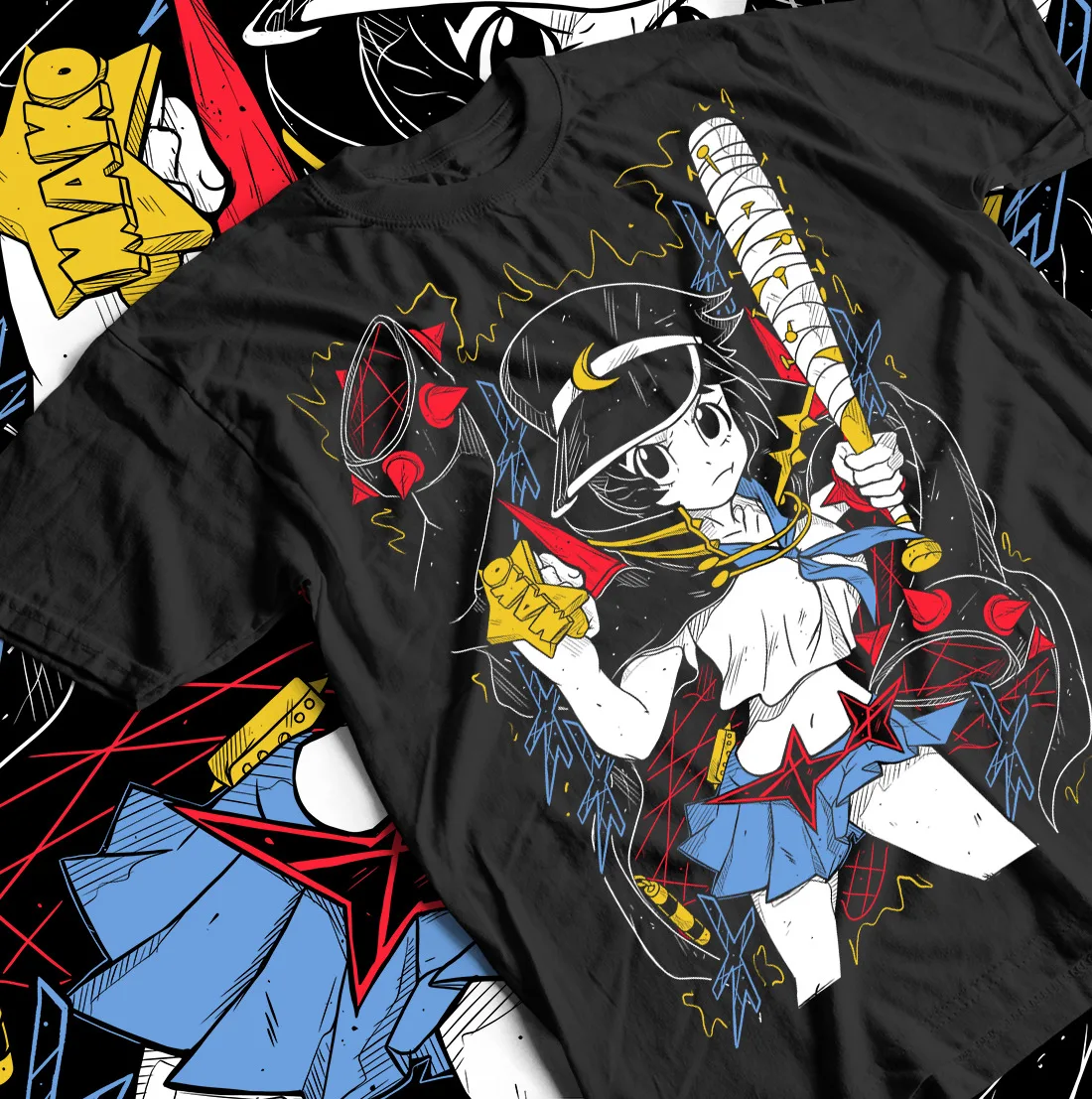 

Mako Mankanshoku T-shirt Kill la Kill Ryuko Matoi Harajuku Japan Shirt All Size